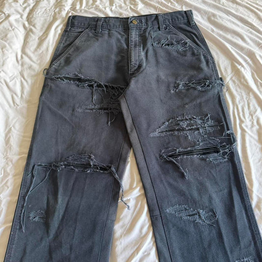 Flared denim