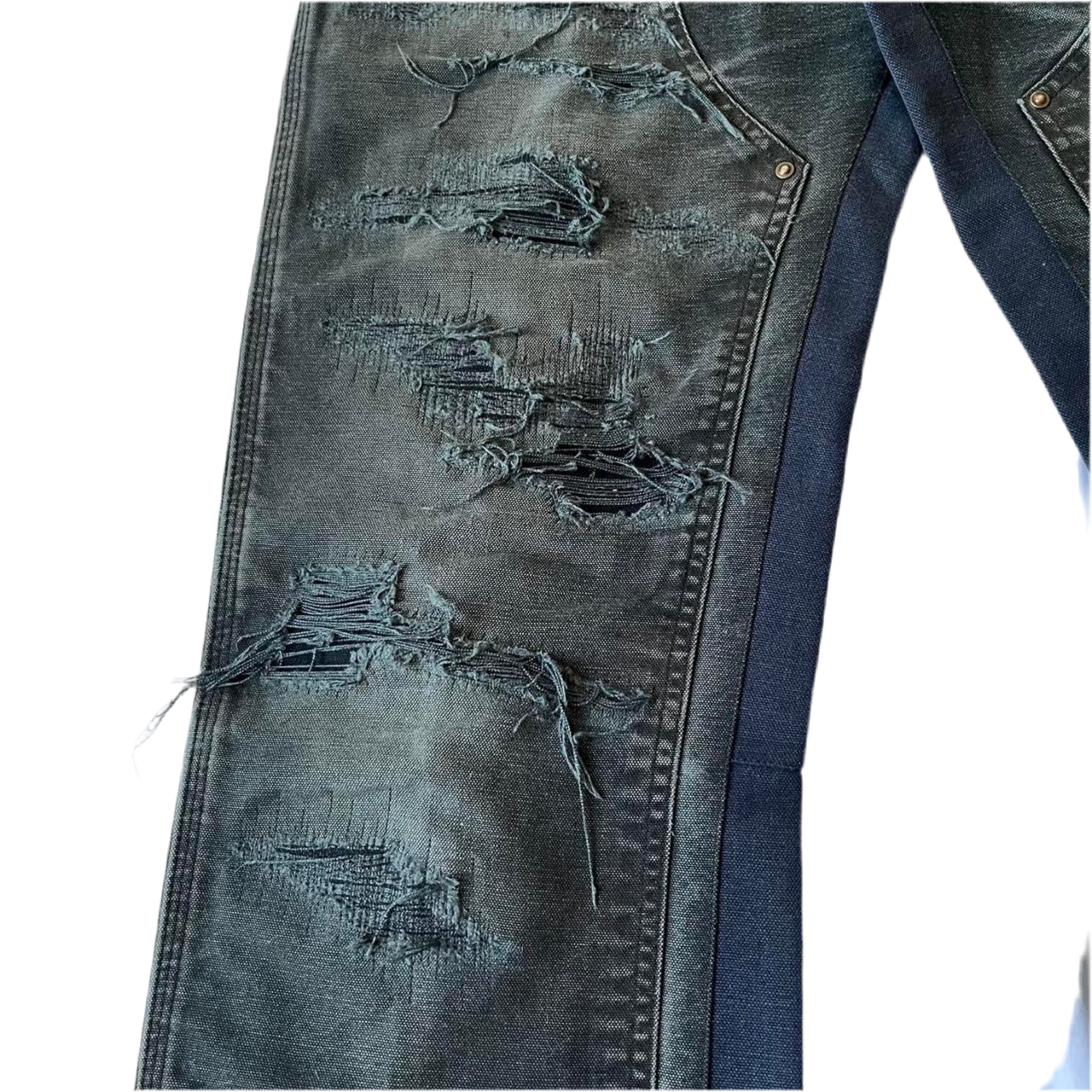 Distressed repaired double knees
