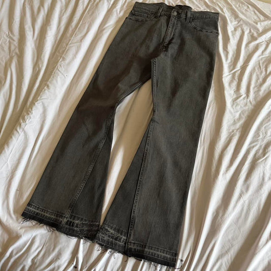 Flared denim