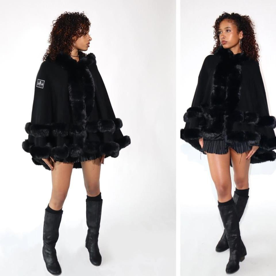 Ballistics Fur Poncho (Black)