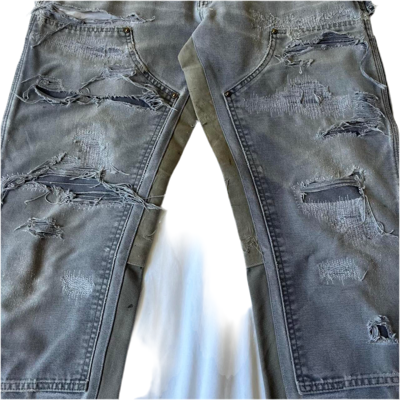 Distressed repaired double knees