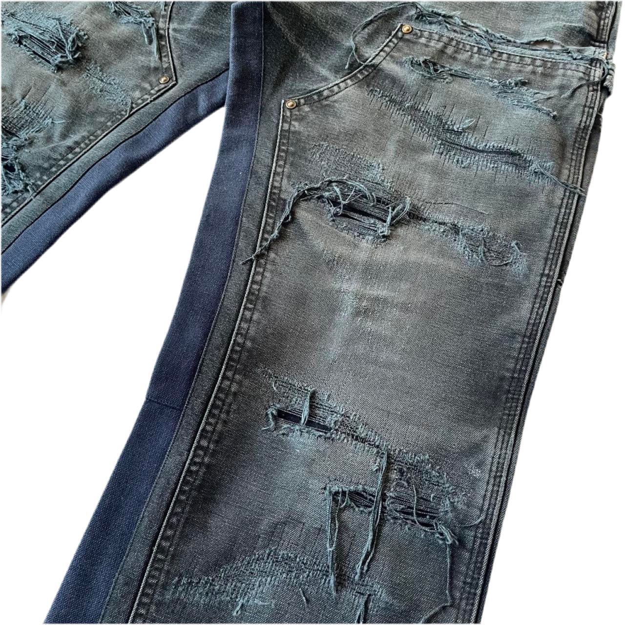 Distressed repaired double knees
