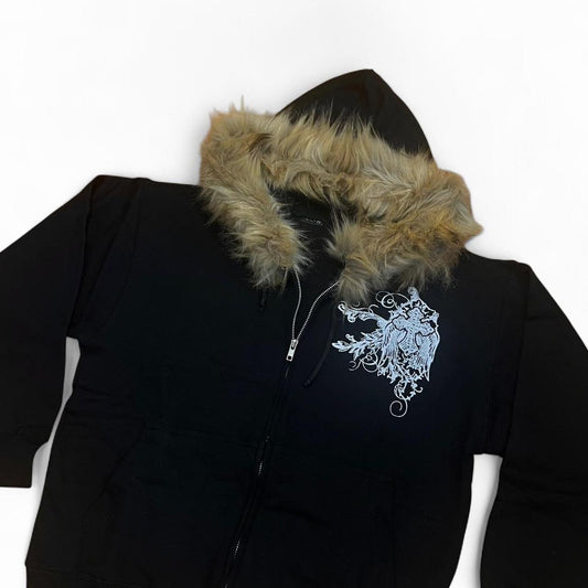 Ballistics Black&Brown Fur Hoodie