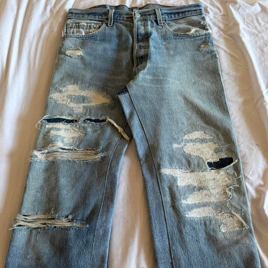 Flared denim