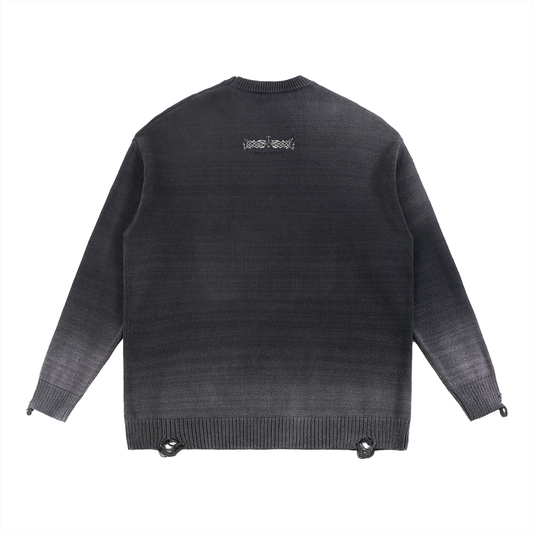 Distressed Ripped Crewneck