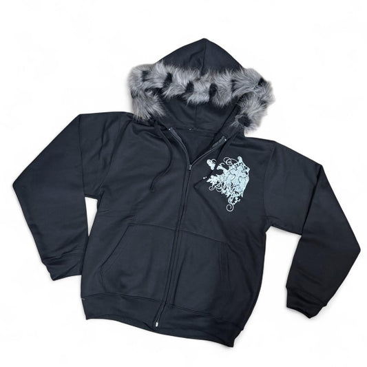 Ballistics Charcoal Fur Hoodie