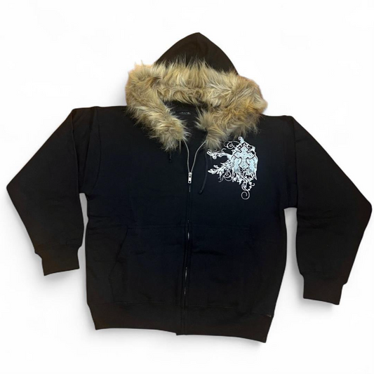 Ballistics Black&Brown Fur Hoodie