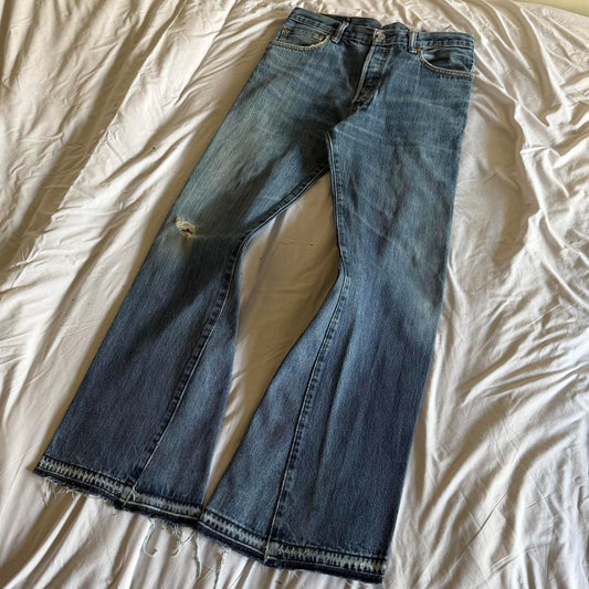 Flared denim
