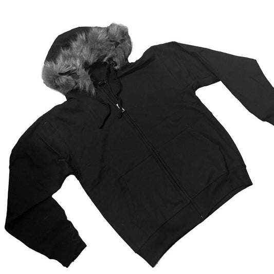 Ballistics Charcoal BLANK Fur Hoodie