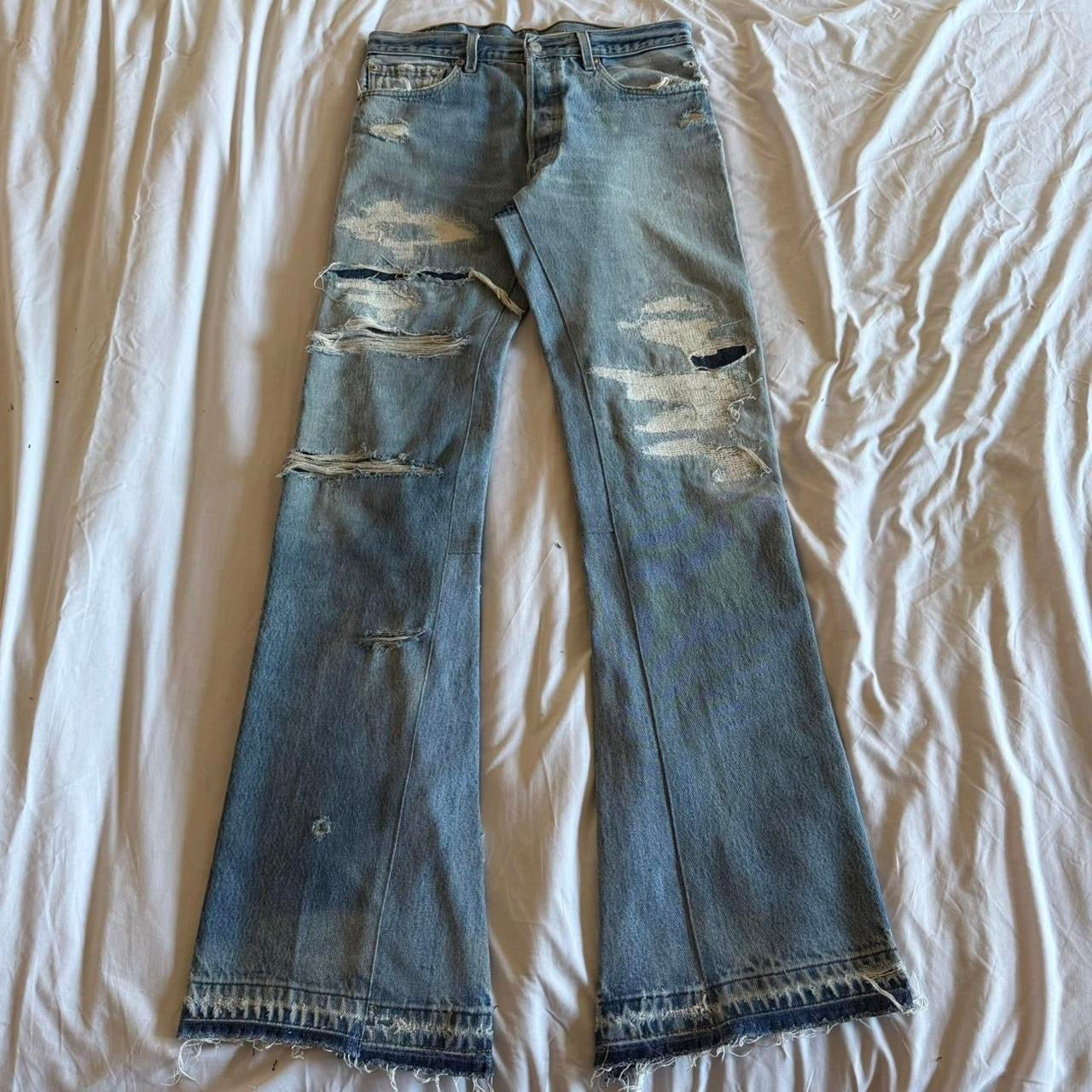 Flared denim