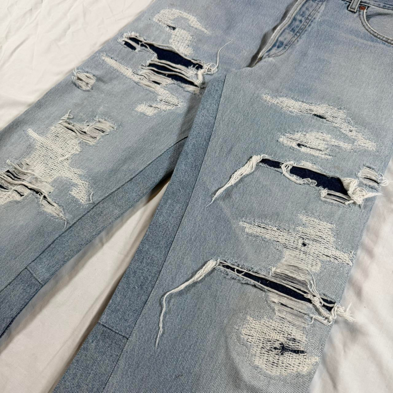 Flared denim