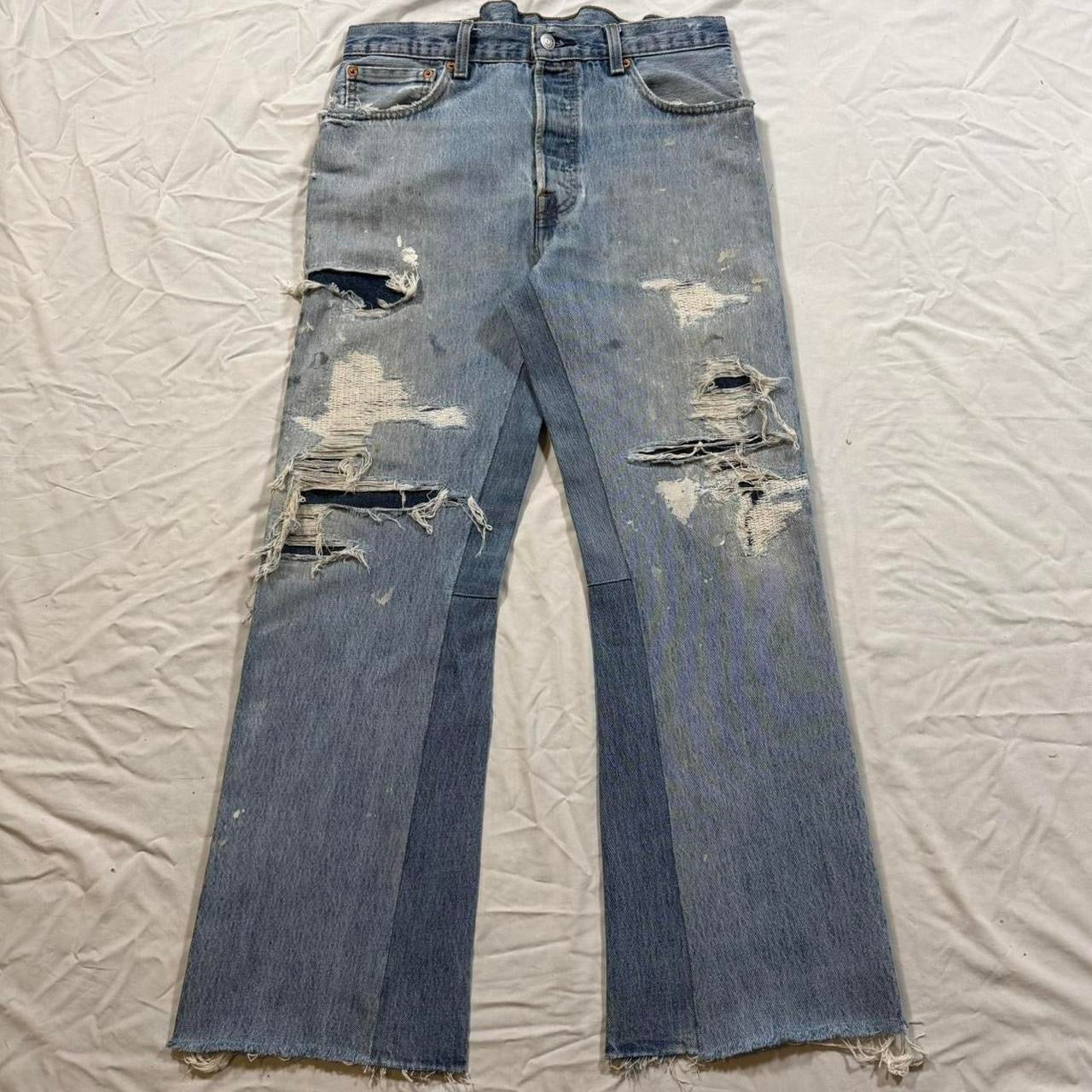 Flared denim