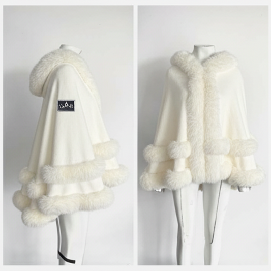 Ballistics Fur Poncho (Créme)
