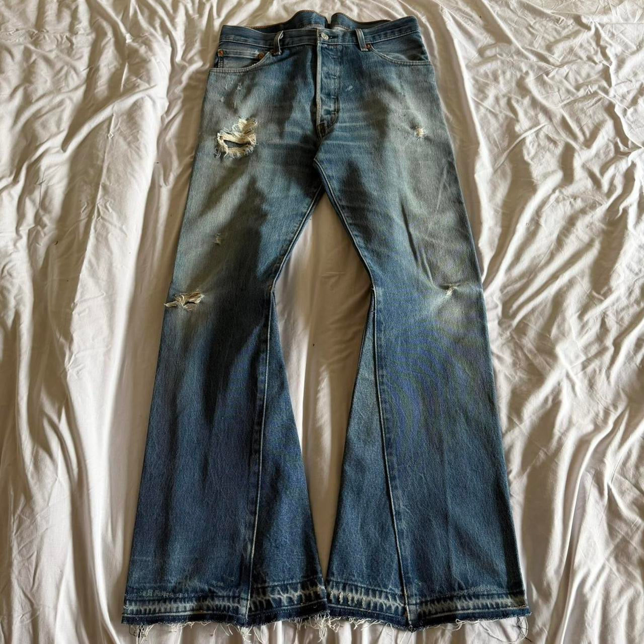 Flared denim