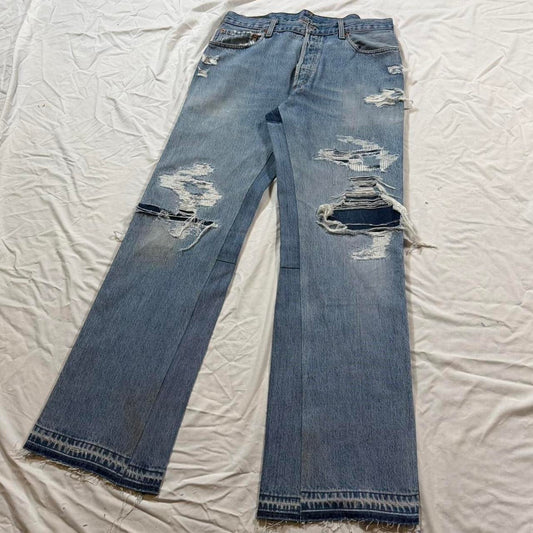 Flared denim