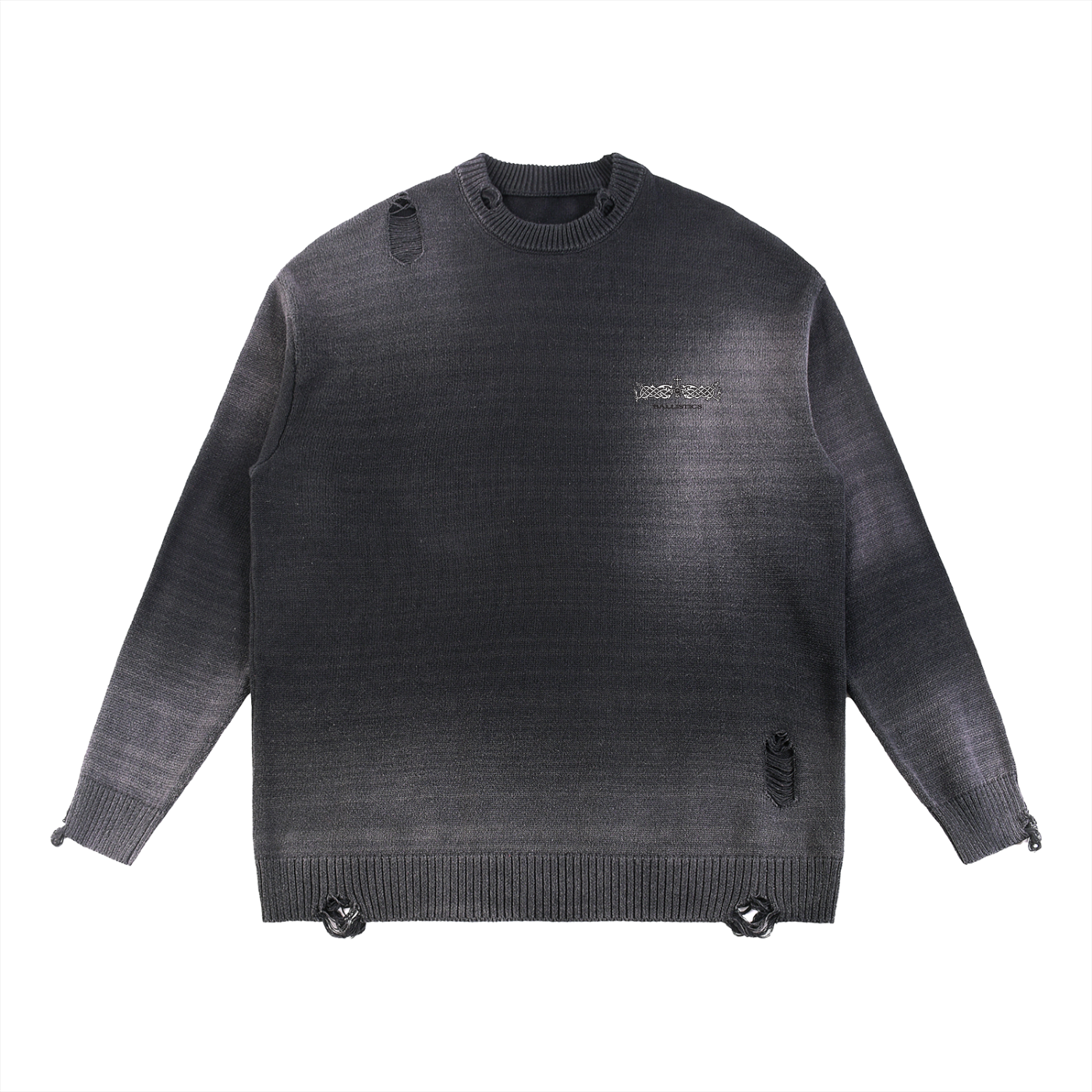 Distressed Ripped Crewneck