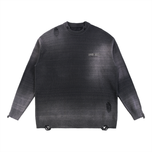 Distressed Ripped Crewneck