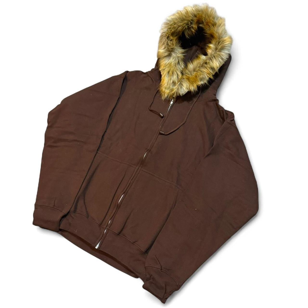 Chocolate Brown Fur Hoodie