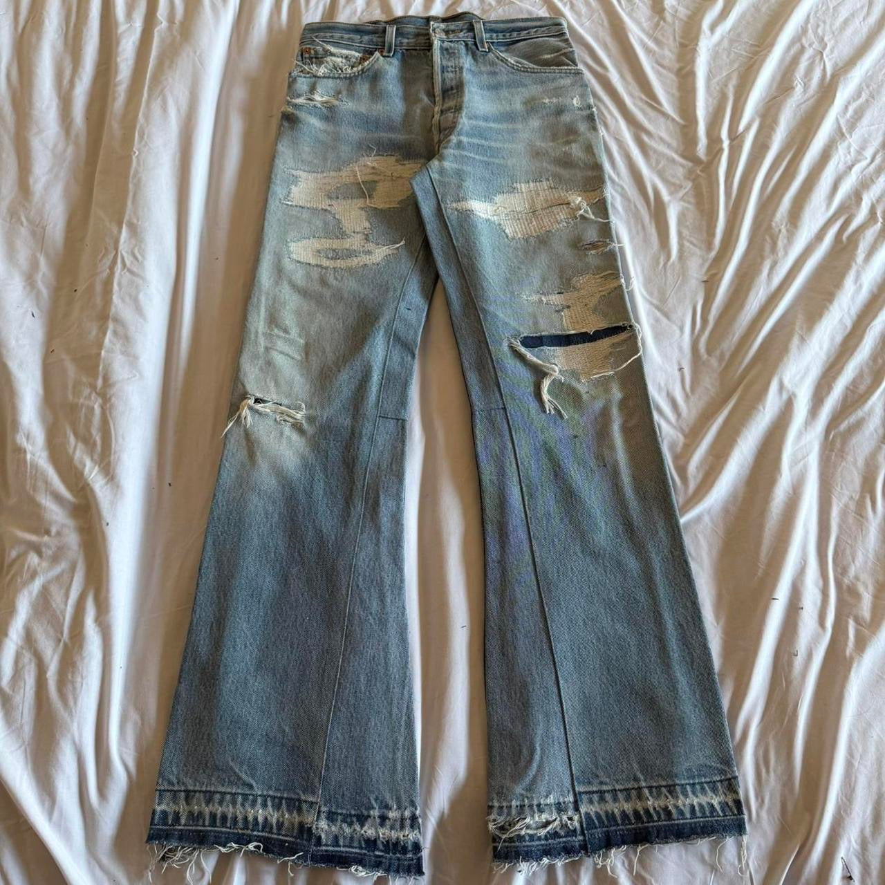 Flared denim