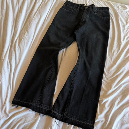 Flared denim