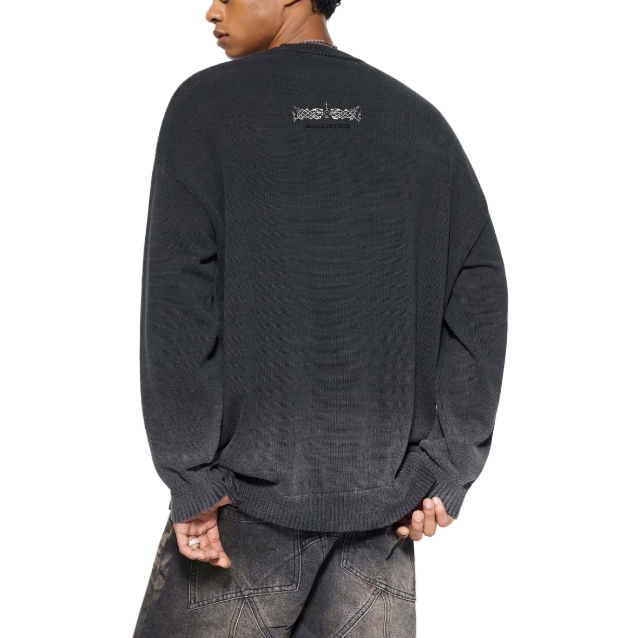 Distressed Ripped Crewneck