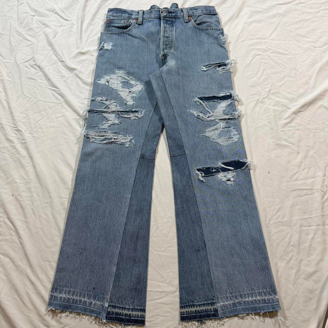 Flared denim