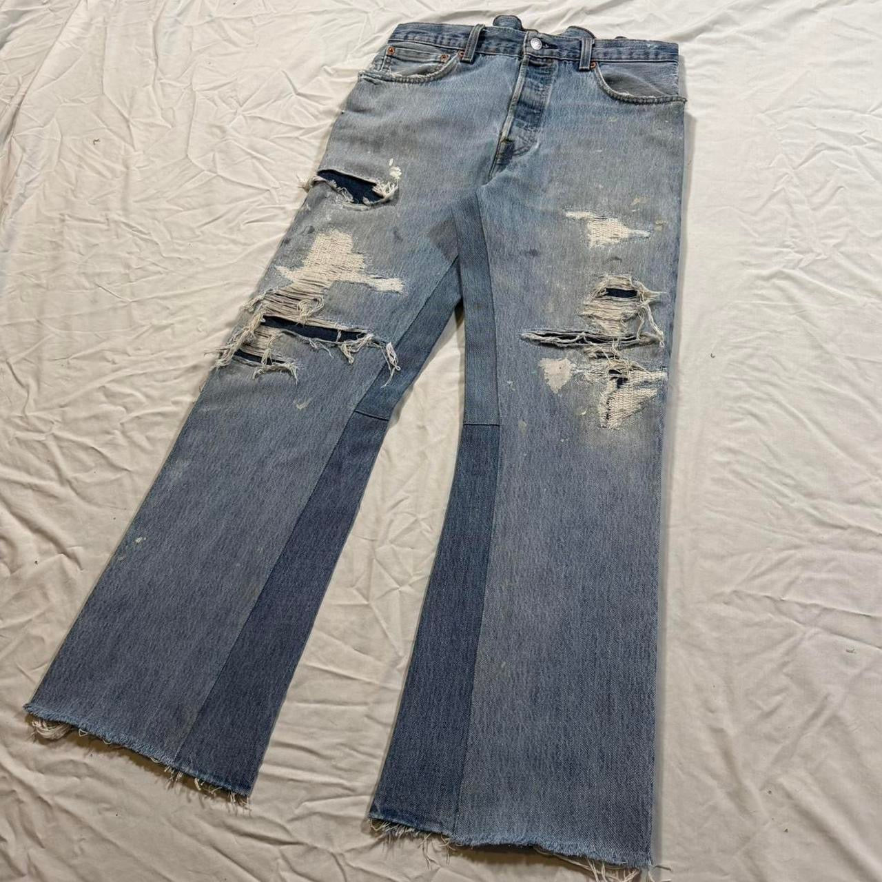 Flared denim