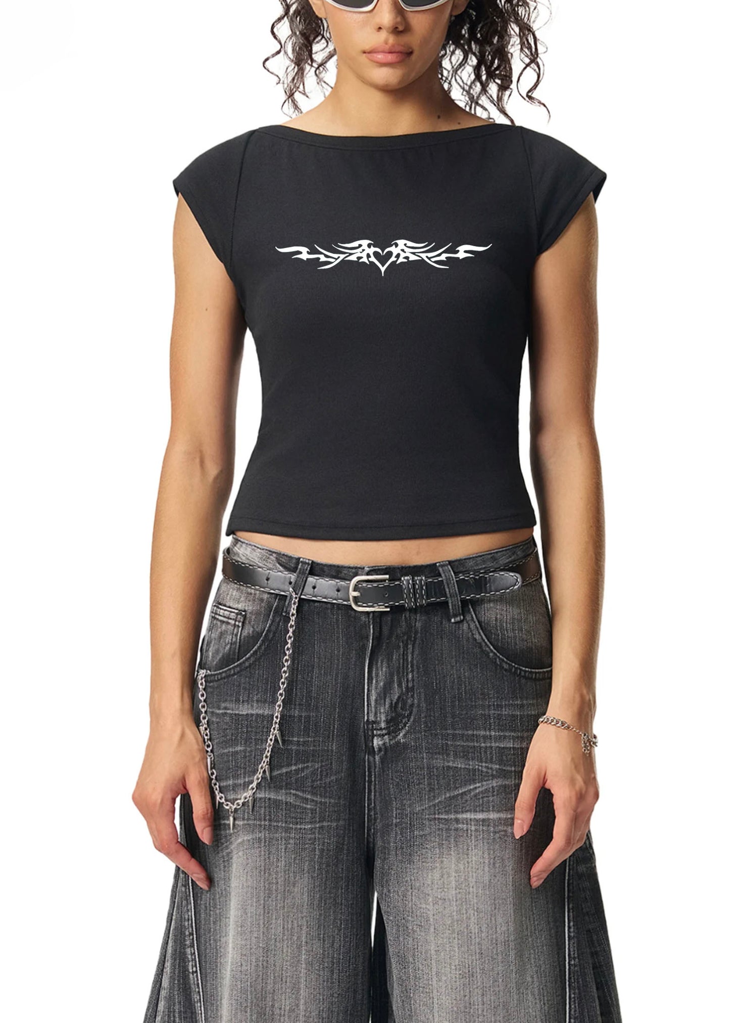 LuV Wide Neck T-shirt+