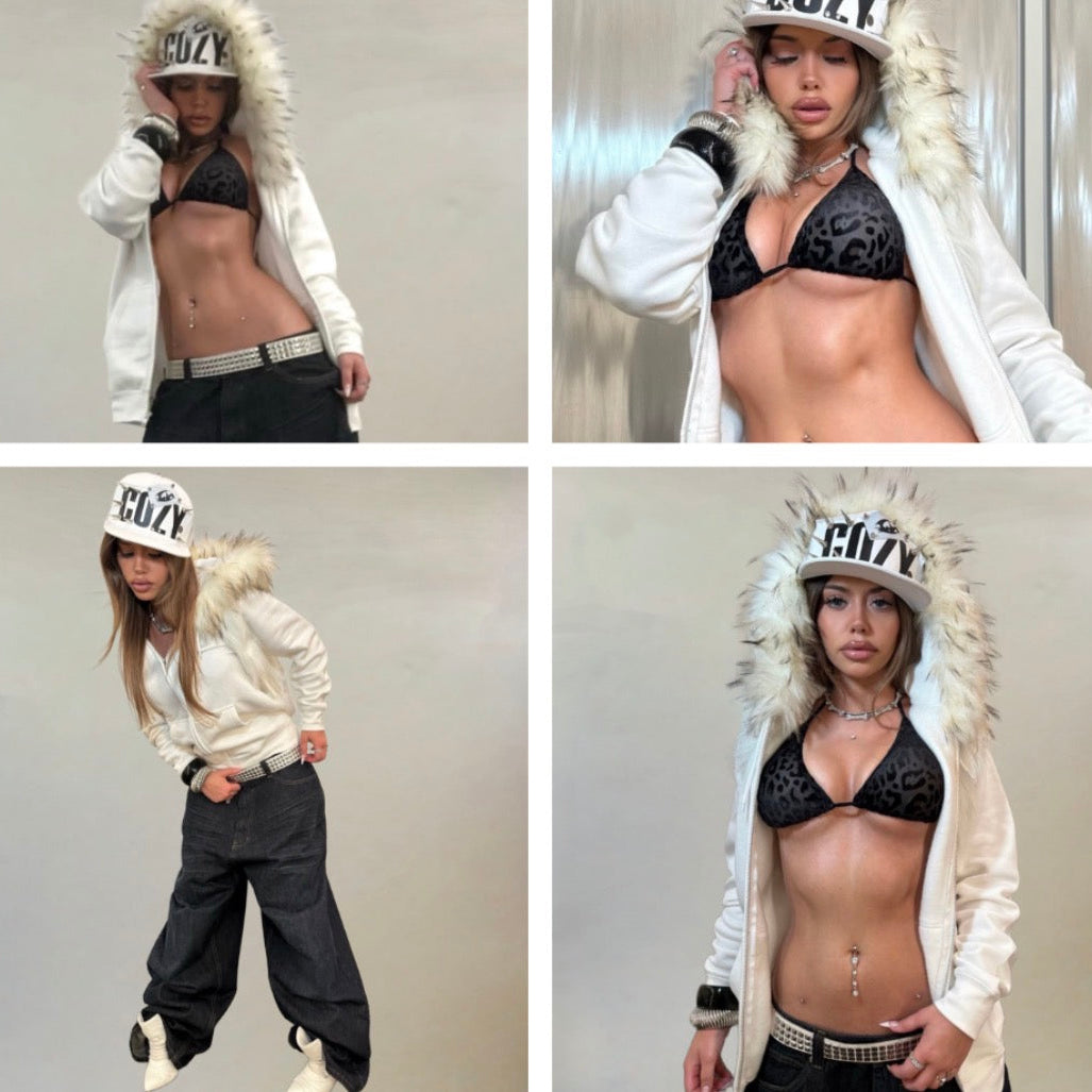 Ballistics Crème Fur Hoodie