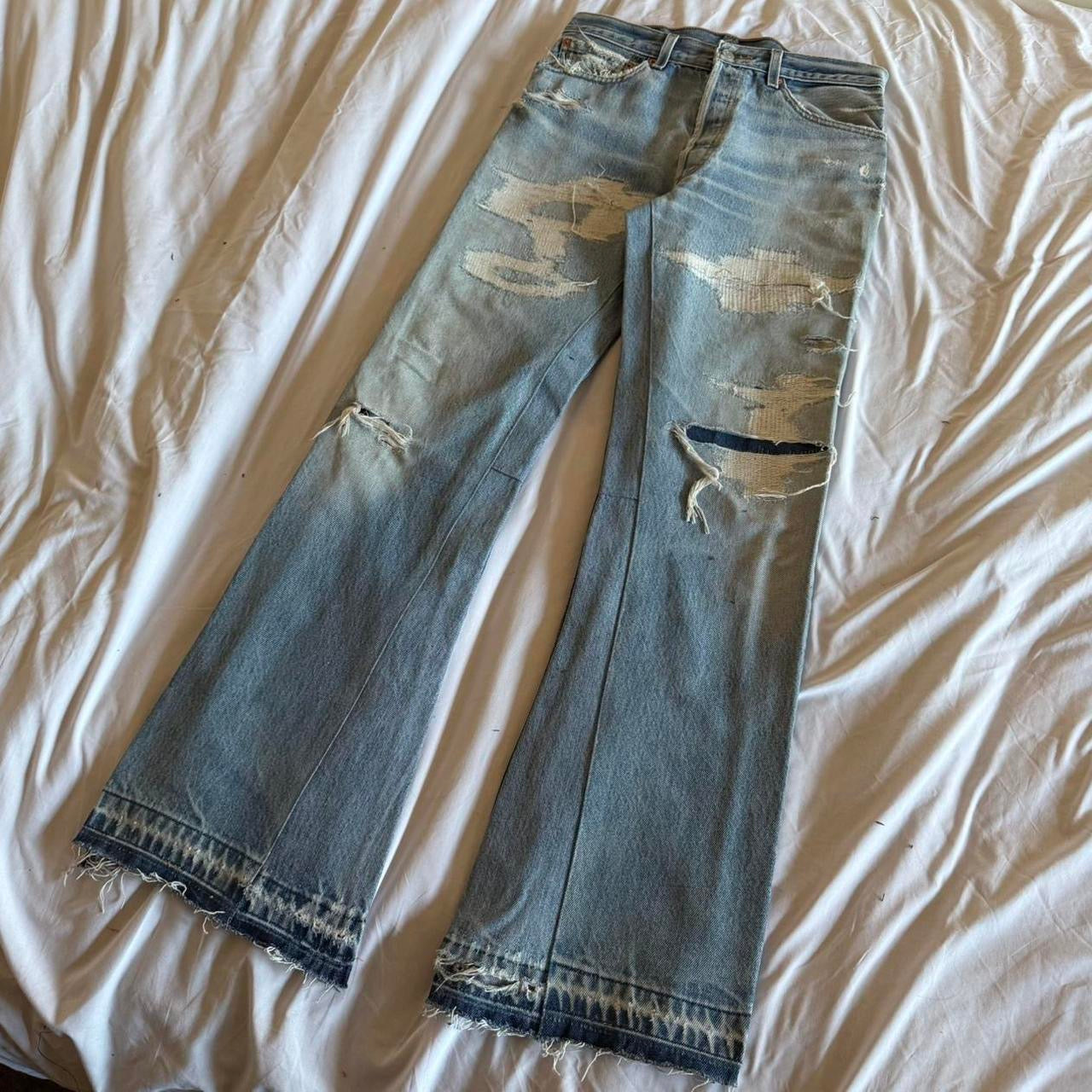 Flared denim