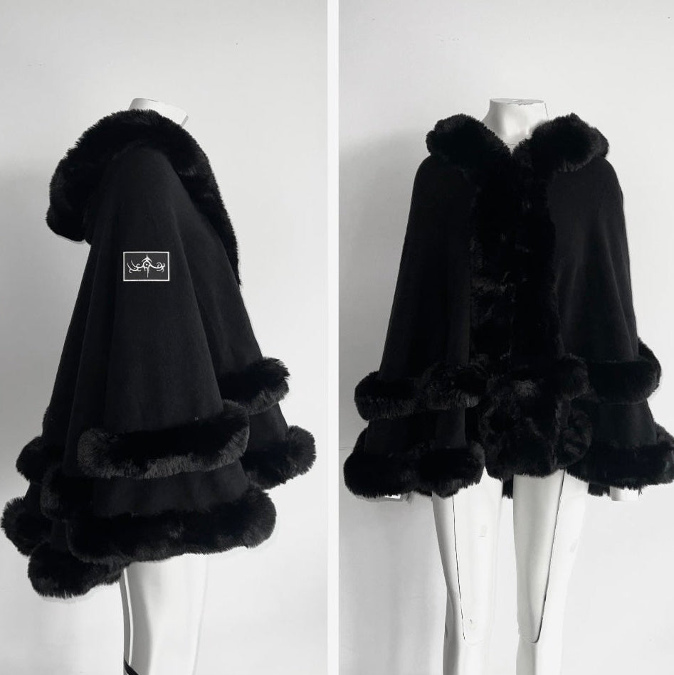 Ballistics Fur Poncho (Black)