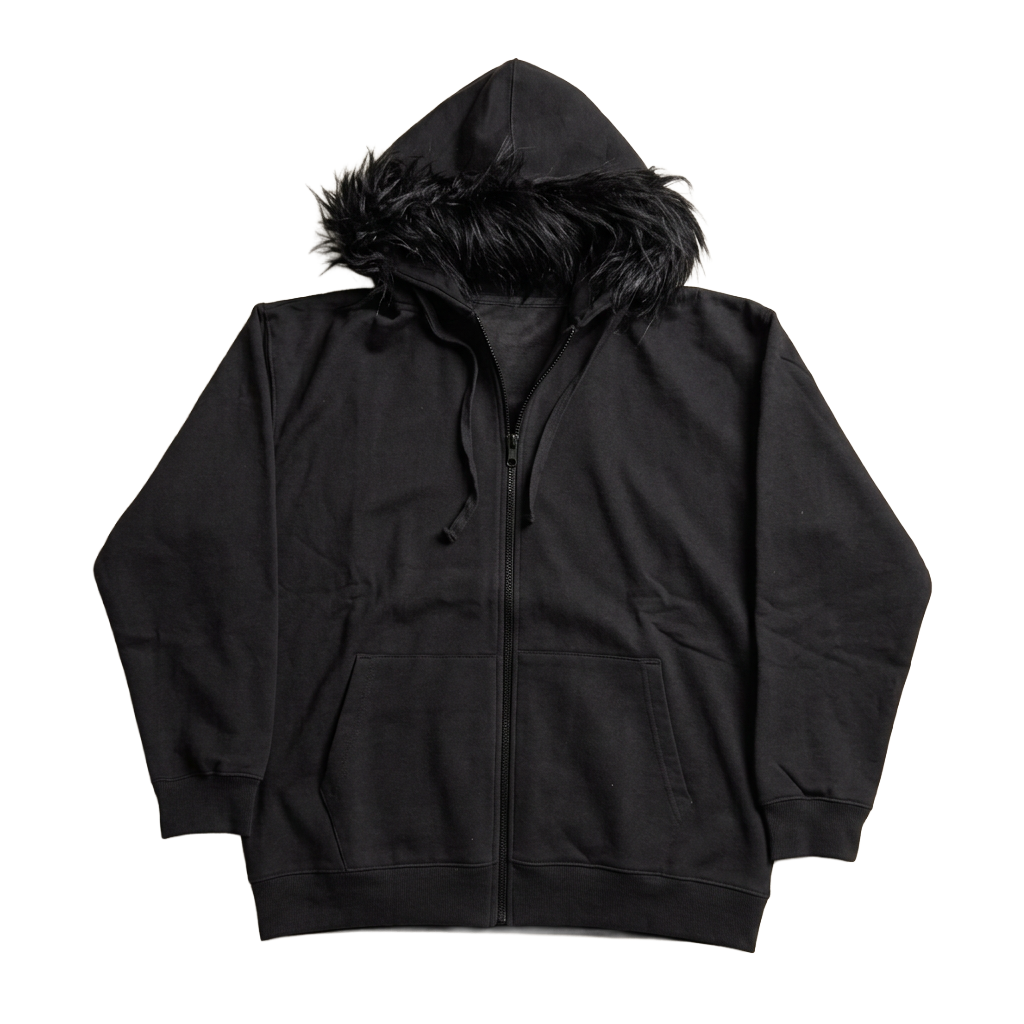 Ballistics (Black) Fur Hoodie