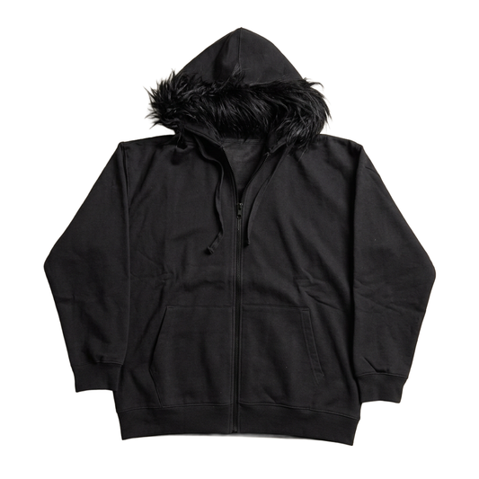 Ballistics (Black) Fur Hoodie